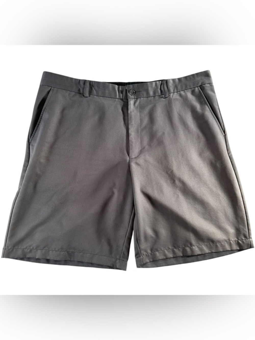 Greg Norman Tasso Elba Men's Charcoal Gray Flat-Front Shorts 40